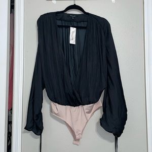 Silky black bodysuit